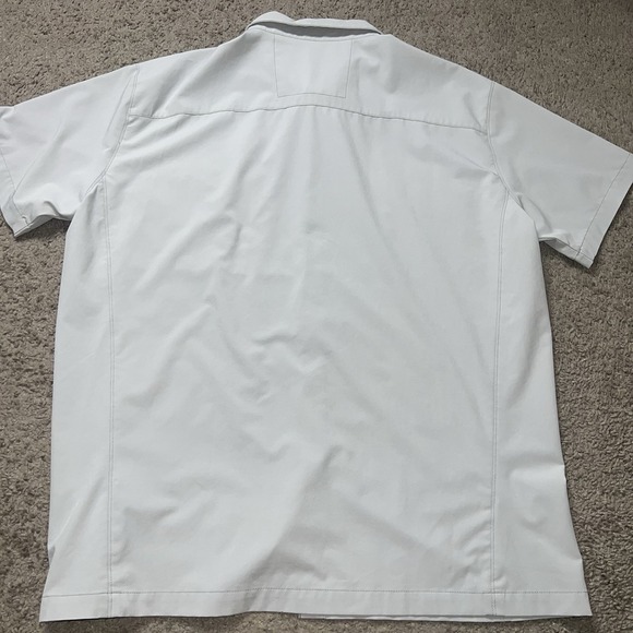 Kuhl Shirt Mens XL Renegade Tufflex Light Gray Short Sleeve Performance Stretch - Picture 6 of 7